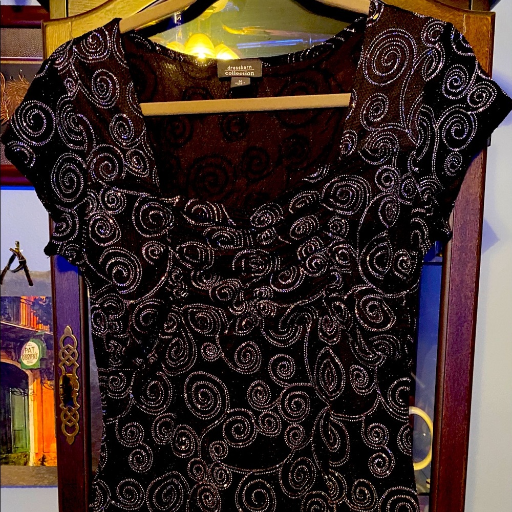 Black sparkly top